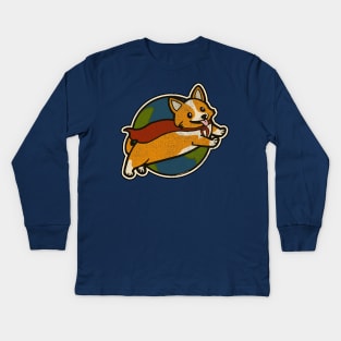 Corgi Kids Long Sleeve T-Shirt